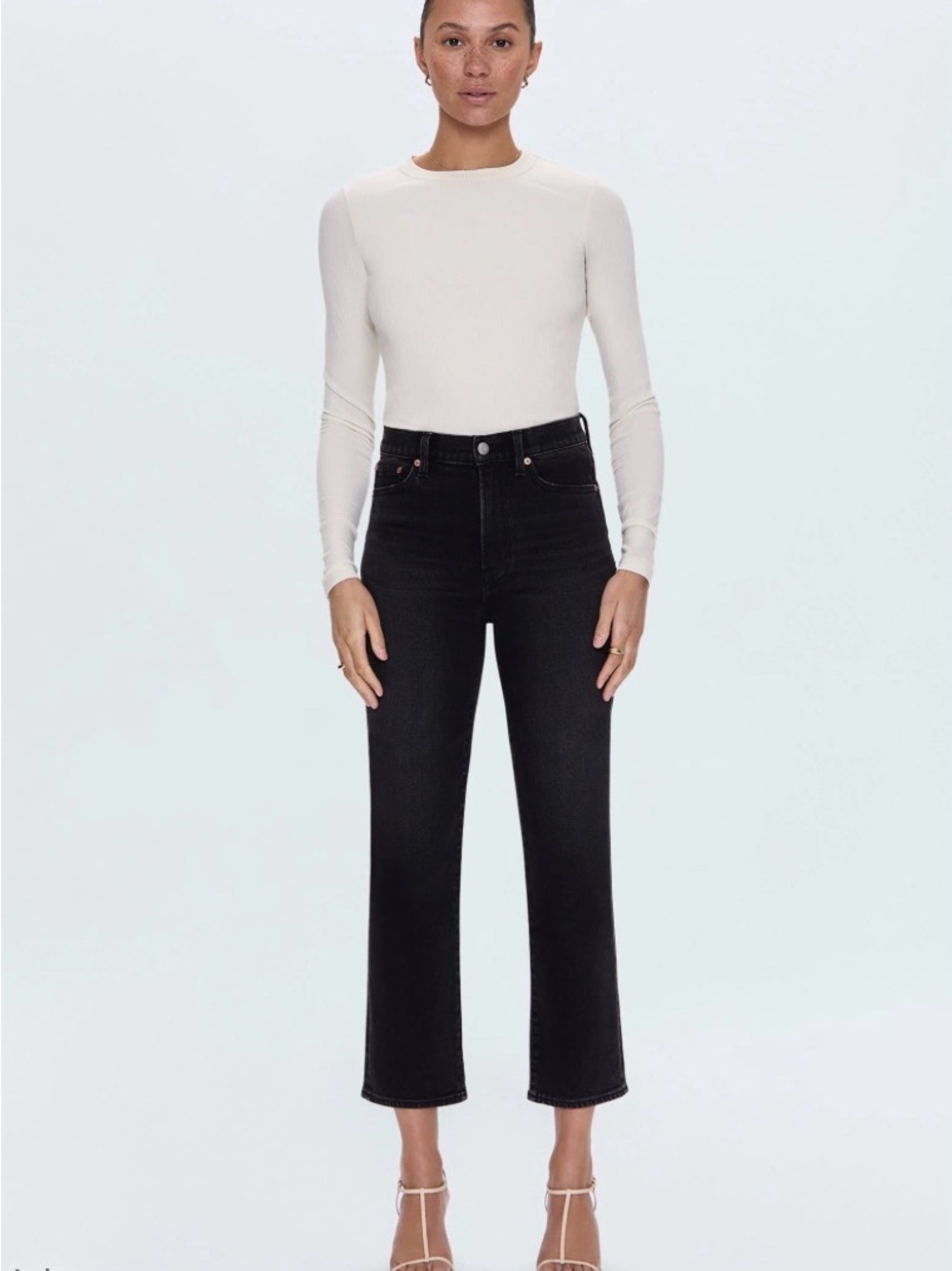 pistola | Charlie High-Rise Cropped Straight Jeans